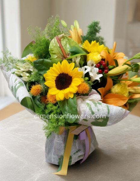 Bouquet di fiori colorati ed assortiti di stagione